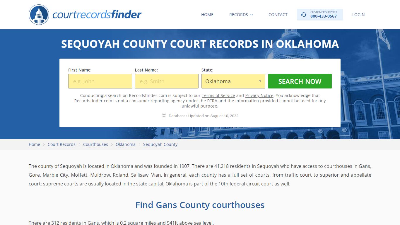 Sequoyah County, OK Court Records - Find Sequoyah Courthouses