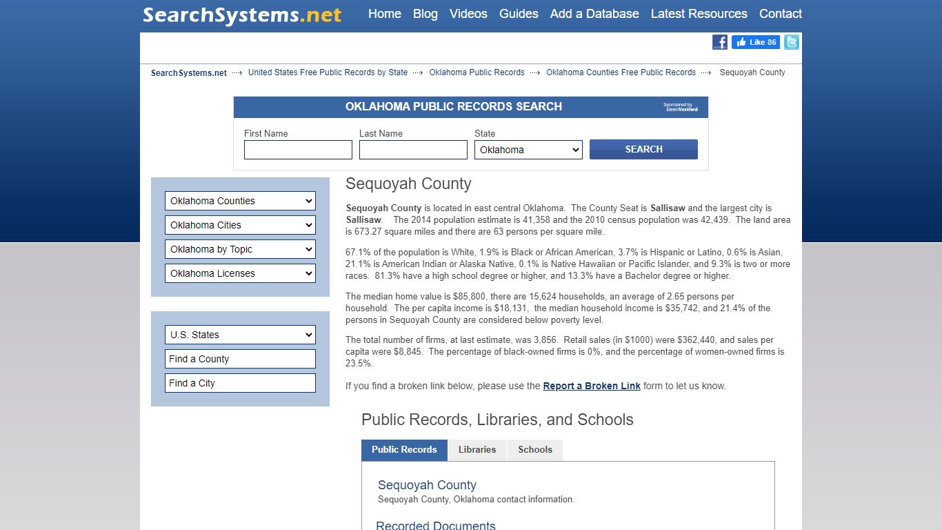 Sequoyah County Criminal and Public Records