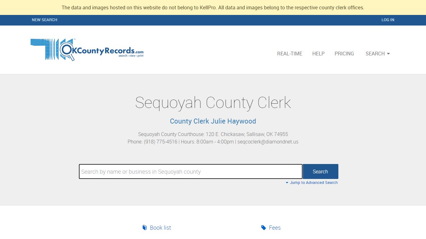 Sequoyah County - County Clerk Public Land Records for ...